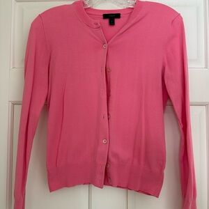 3 Cardigans-J. Crew Bright Pink, Light Pink and Purple Classic Button-Front
